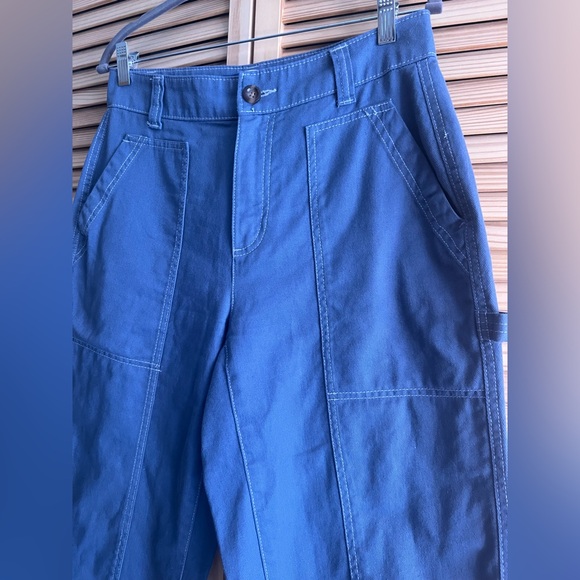 Old Navy Women's Wide Leg Utility Pants in Slate Blue/Wintery Waters Size 4 - Picture 5 of 14